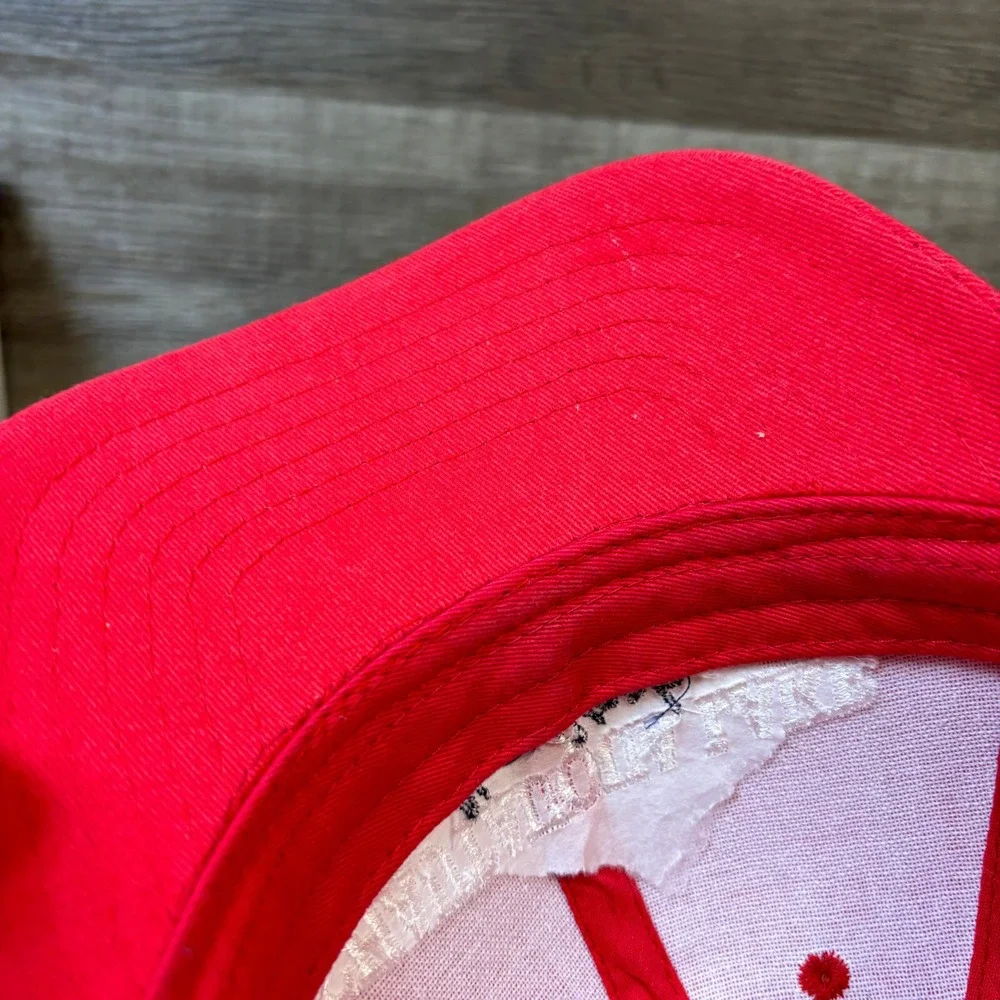 Chautauqua Lake Hat Cap Strap Back Red New York Baseball One Size‎ Adjustable